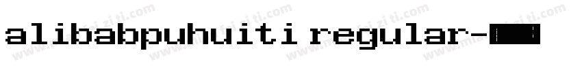 alibabpuhuiti regular字体转换